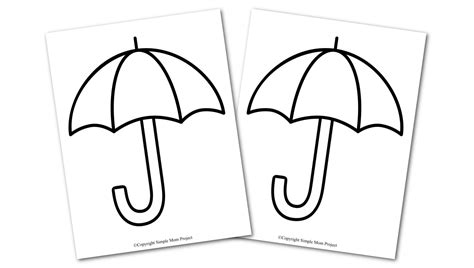 Free Printable Umbrella Template - Simple Mom Project