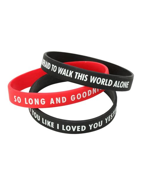 My Chemical Romance So Long And Goodnight Rubber Bracelet 3 Pack Hot