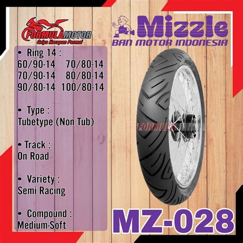 Jual Mizzle MZ028 MZ 028 Ring 14 Tubetype Pilih Ukuran Ban Mizzle