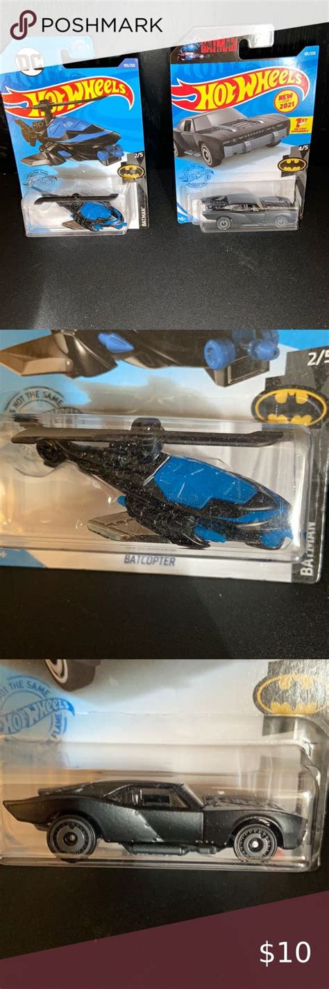 Hot Wheels Batcopter And Batmobile Hot Wheels Batmobile Mattel