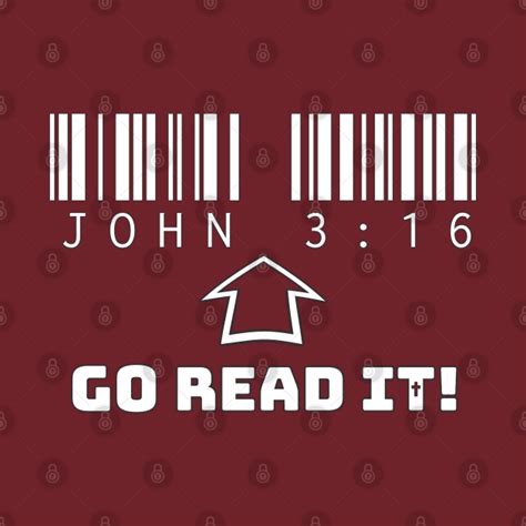 John 3 16 Bible Scripture Verse Reference Barcode Design Art Merch