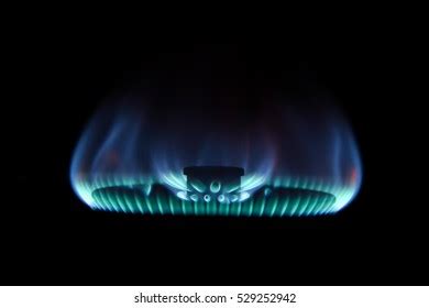 Blue Flame On Gas Stove Goes Stock Photo 2215637553 | Shutterstock