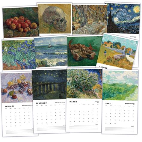 Vincent Van Gogh 2024 Wall Calendar Monthly Calendar Oversized 13