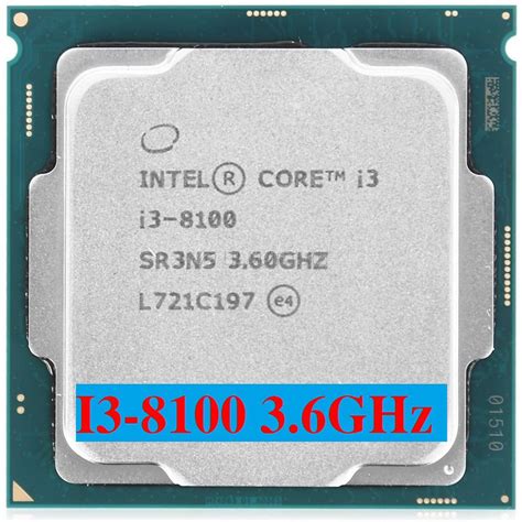 Cpu Intel Core I3 8100 360ghz 6m 4 Cores 4 Threads