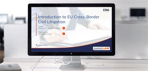 Judicial Cooperation In Civil Matters Era Training Materials And