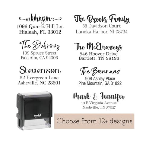 Personalized Return Address Stamp Self Inking Return Address Etsy