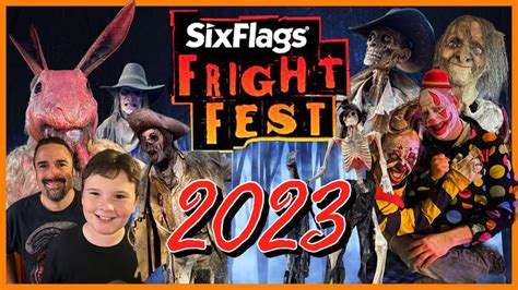 Six Flags Over Texas Fright Fest 2023 Full Scare Zone Walkthrough At Night And Haunted House