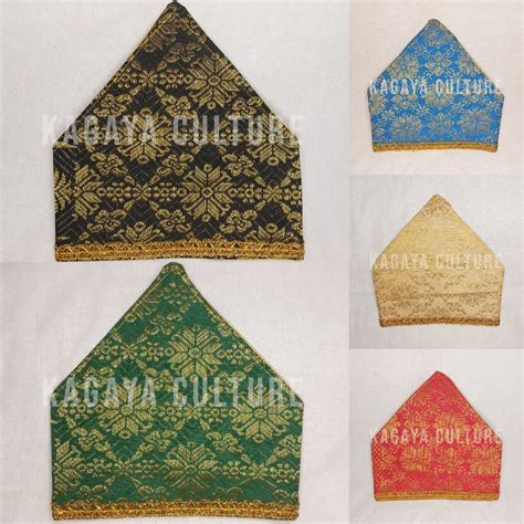 Jual Topi Adat Songket Topi Melayu Songket Topi Padang Songket