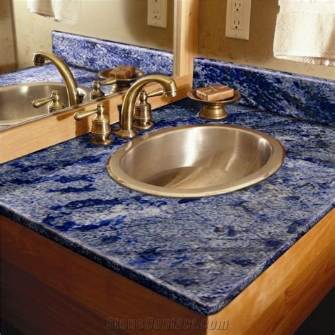 Azul Bahia Blue Granite Bathroom Vanity Top Countertop From China