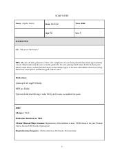 SOAP NOTE NSG 6440 Week 2 Docx SOAP NOTE Name Aquifer IM 34 Date