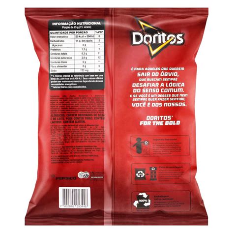 Salgadinho De Milho Queijo Nacho Doritos Pacote 140g Tateno Supermercado