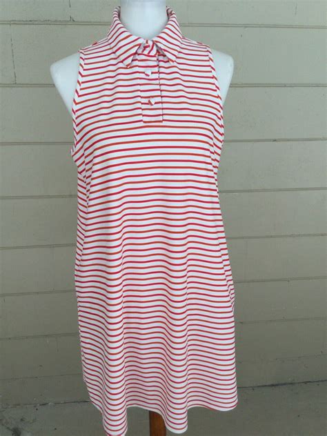 Jude Connally Harlee Swing Dress Summer Striped Shift Size Medium White