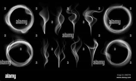 Steam Smoke Shapes Smoking Vapor Streams Steaming Vaping Ring And