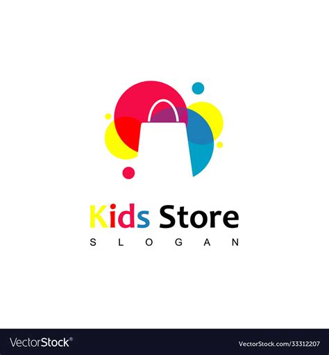 Kids Store Logo Design Inspiration Royalty Free Vector Image