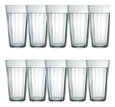 Juego De 10 Vasos De Vidrio American Long Drink 450 Ml Nadir Mercadolibre