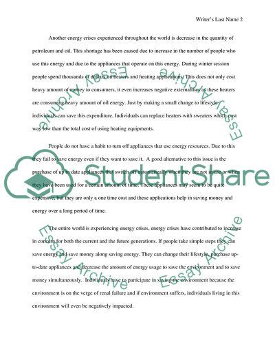 How To Save Money While Saving The Environment Essay