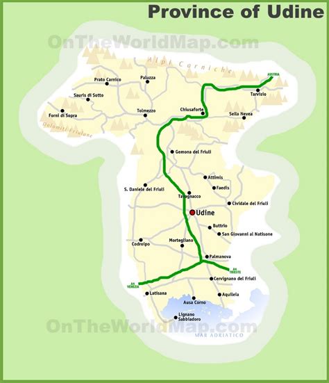 Provincia Di Udine Mappa