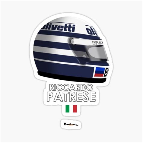 "Riccardo Patrese - 1986 Brabham F1 Helmet" Sticker for Sale by ...