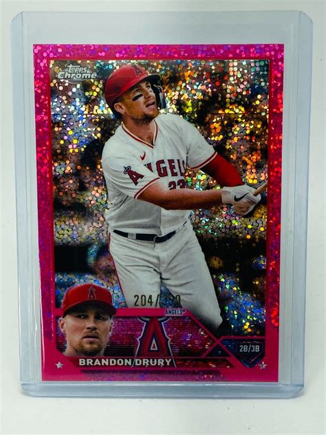 2023 Topps Chrome Brandon Drury Magenta Speckle 204 350 EBay