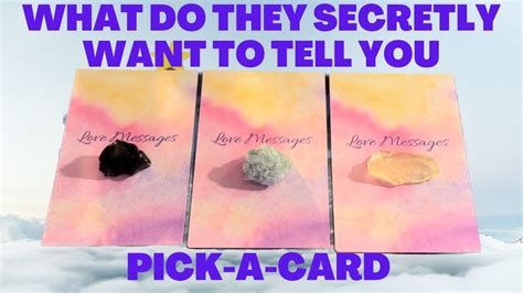 ️🔮 Pick A Card🔮 ️ What Do They Secretly Want To Tell You 🌙🔮⭐ Timeless ️