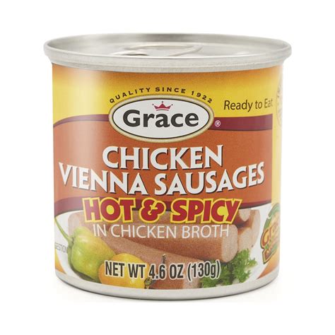 Grace Hot Spicy Vienna Chicken Sausages Oz Can Walmart