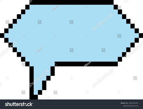 Speech Bubble Pixel Art Vector Illustration Stock Vector Royalty Free