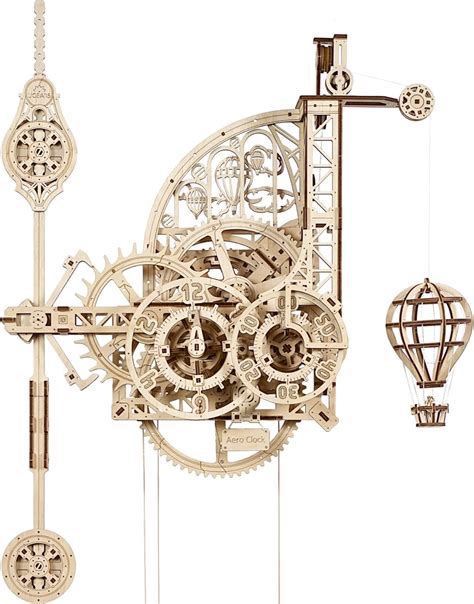 UGEARS Aéro Horloge Puzzle 3D en Bois Aero Clock Kit de modèle