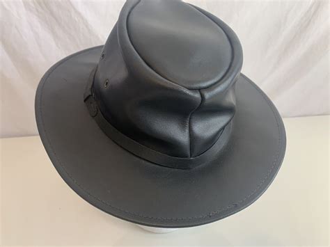 Henschel Hat Usa Black Genuine Leather Western Band M Gem