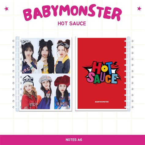 Jual A Notes Babymonster Hot Sauce Buku Note Notebook Kpop Unofficial Chiquita Pharita Rora