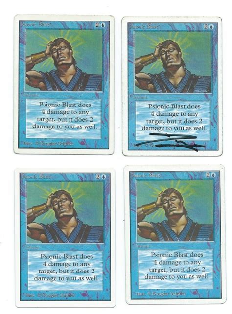 Unlimited 4x Psionic Blast Magic The Gathering Mtg Uncommon Blue