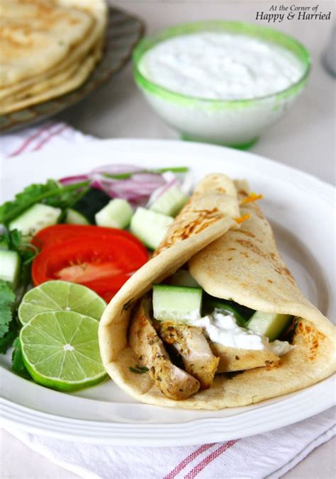 Chicken Gyro Wraps With Homemade Flatbreads Grilled Chicken And Tzatziki Sauce Artofit