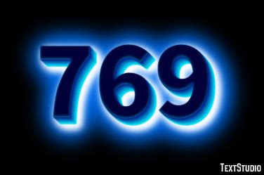 769 Text Effect and Logo Design Number