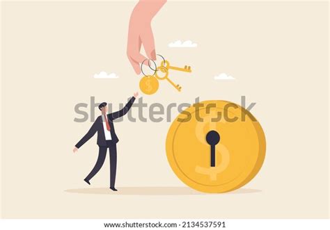 Financial Key Success Unlock Secret Reward Stock Vector Royalty Free