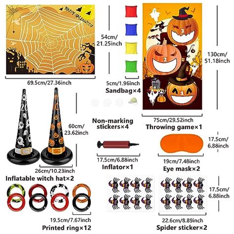 Lanlelin Lot de 39 jeux de fête d Halloween pour enfants jeu de lancer