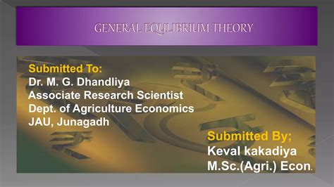 General Equilibrium Theory Ppt