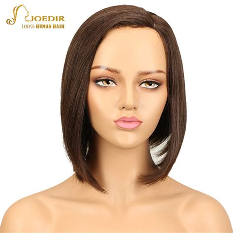 Joedir Glueless Bob Wig Brazilian Straight Short Lace Front Human Hair