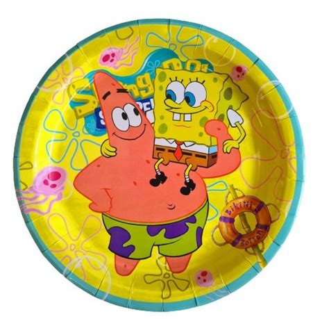 Talerzyki Papierowe Jednorazowe Urodziny Spongebob R Cm