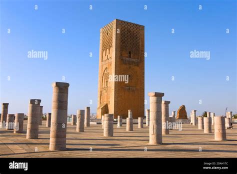 Hassan Tower With Pillars Rabat Morocco Stock Photo Alamy