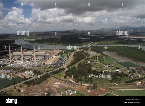 Gladstone Queensland Aerial View Of Power Station And Surrounding