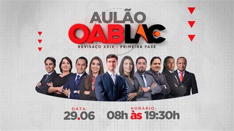 Aulão De Véspera Oab Xxix Primeira Fase Revisaço Youtube