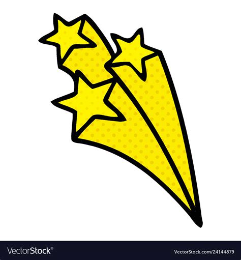 Comic Book Style Cartoon Shooting Stars Royalty Free Vector