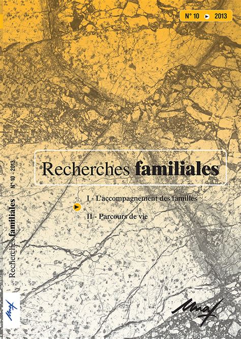 Recherches familiales n10 Dossier thématique Laccompagnement des