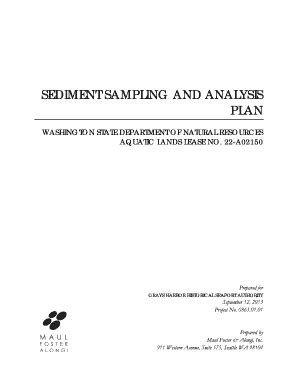 Fillable Online Sediment Sampling And Analysis Fax Email Print Pdffiller