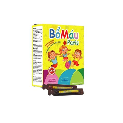 Bổ Máu Paris-Hộp 20 Ống-Giảm Nguy Cơ Thiếu Máu