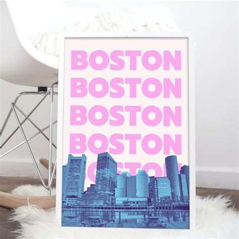 Boston Wall Art Etsy