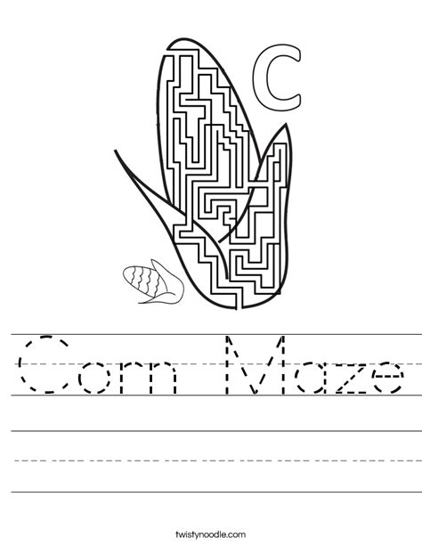 Corn Maze Printable