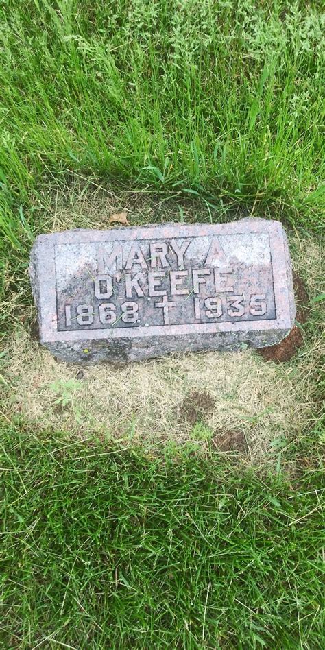 Mary Mcmahon O Keefe M Morial Find A Grave