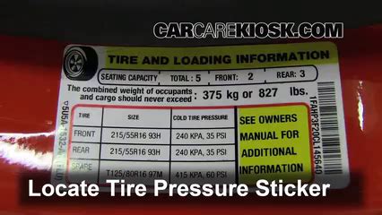 Correct Tyre Pressure For Ford Focus