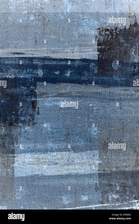 Grey And Blue Abstract Art Painting Stock Photo Alamy