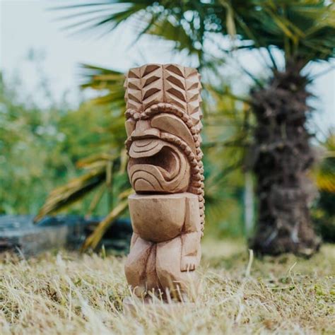 Statue Tiki Ext Rieur En Bois Exotic Design